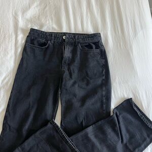 Mango Black Straight Leg Jeans
